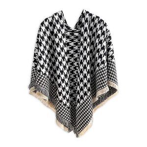 4274 Winter Warm Cashmere Shawl Large Scarf Women Houndstooth Check